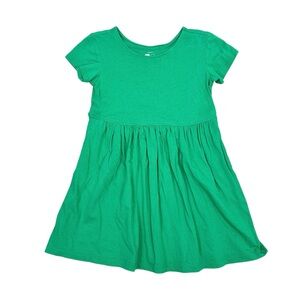 Primary Girls Vibrant Green perfect Pocket Short Sleeve Dress